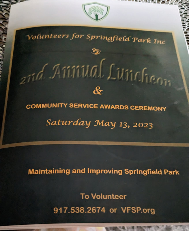 Volunteers for Springfield Park Luncheon Journal 2023.